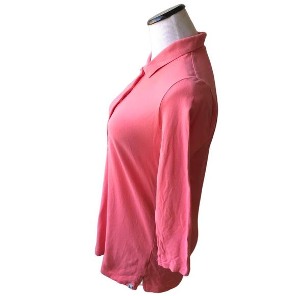Eddie Bauer Long Sleeve Button Placket Pink Top - Picture 5 of 9